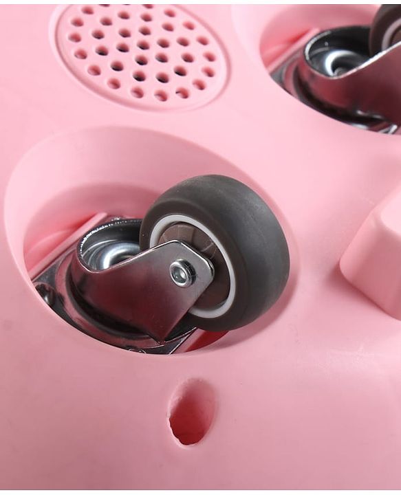 Babyhug Peanut Musical Ride-On for Kids - Pink| Fun Light & Music| Foot-to-Floor Operation| Safe with Round Edges| Sturdy Build|  Comfortable Seat| Indoor & Outdoor Play Toy