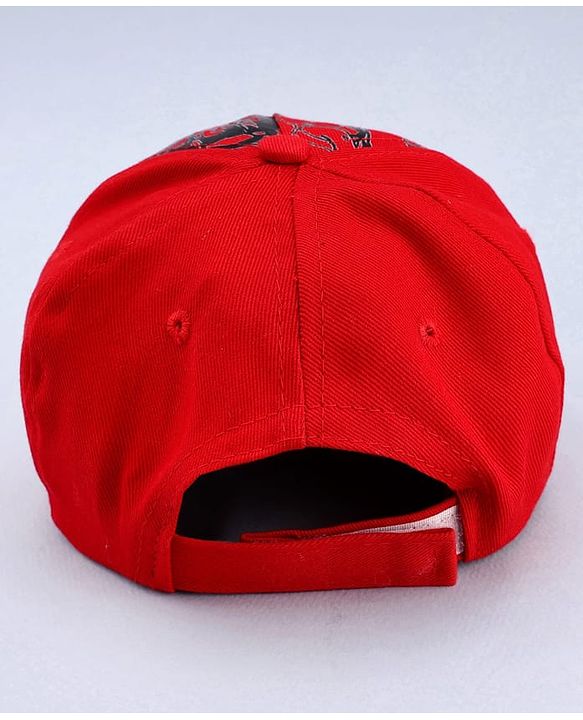 Pine Kids Marvel Cotton Woven Summer Cap With Avengers Graphics Red - Diameter 13.6 cm