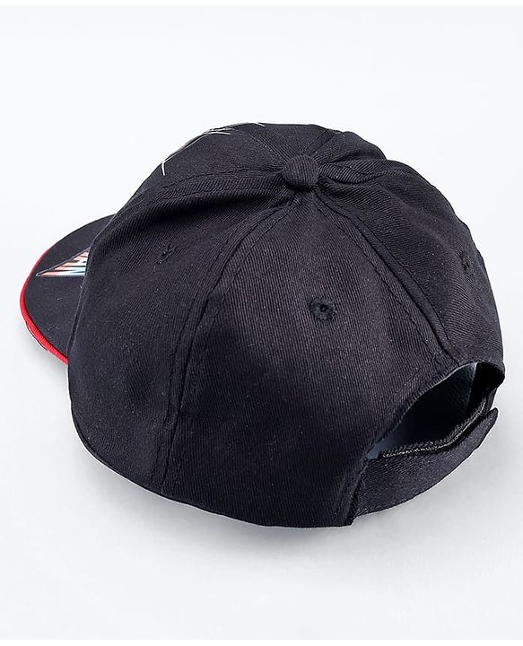Pine Kids Marvel Cotton Woven Summer Cap with Spider Man Graphic Black - Diameter 17 cm