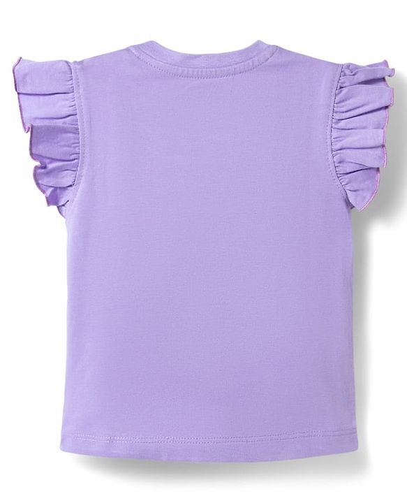 Babyhug Disney Single Jersey Knit Half Sleeves T-Shirt & Shorts Set With Daisy Graphics - Multicolor