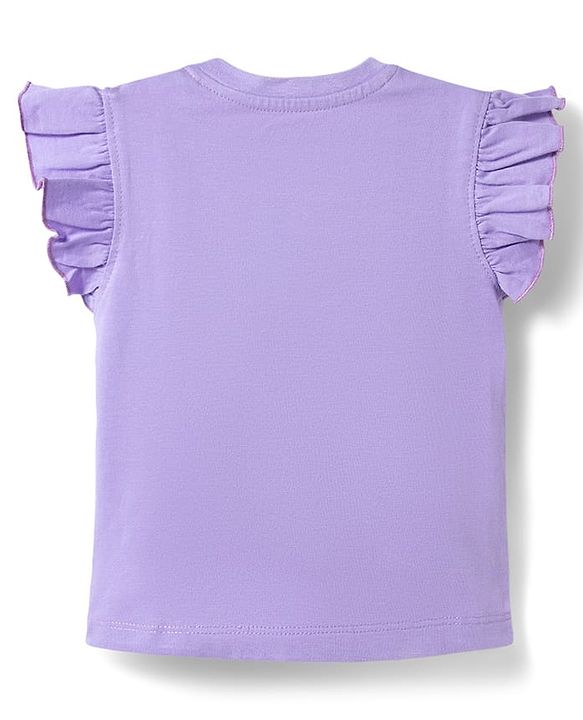 Babyhug Disney Single Jersey Knit Half Sleeves T-Shirt & Shorts Set With Daisy Graphics - Multicolor