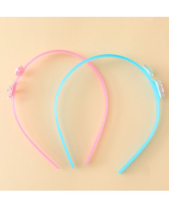 Babyhug Hair Bands with Star Applique Pack of 2 - Blue & Pink