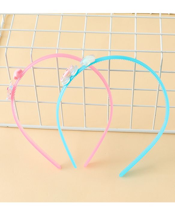 Babyhug Hair Bands with Star Applique Pack of 2 - Blue & Pink