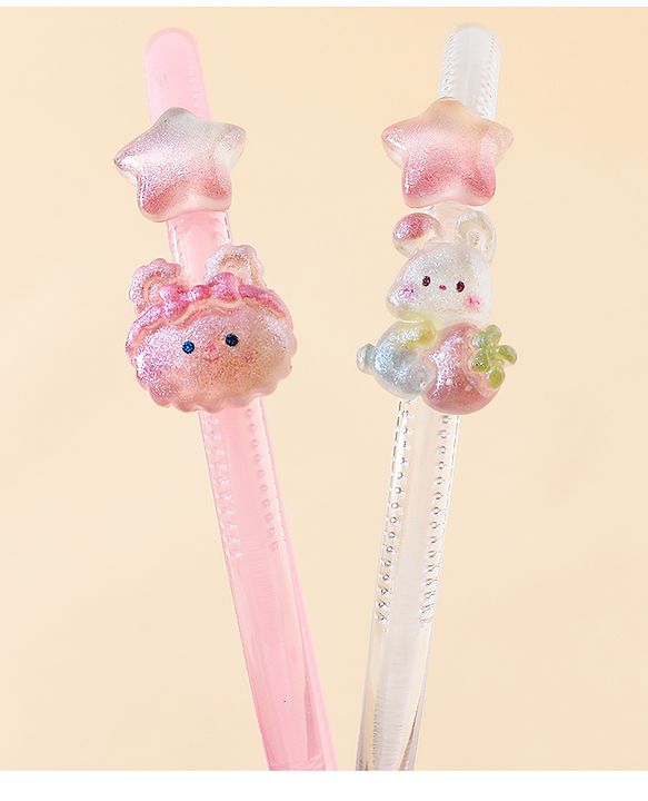 Babyhug Hair Bands with Star & Bunny Applique Pack of 2 - Beige & Pink