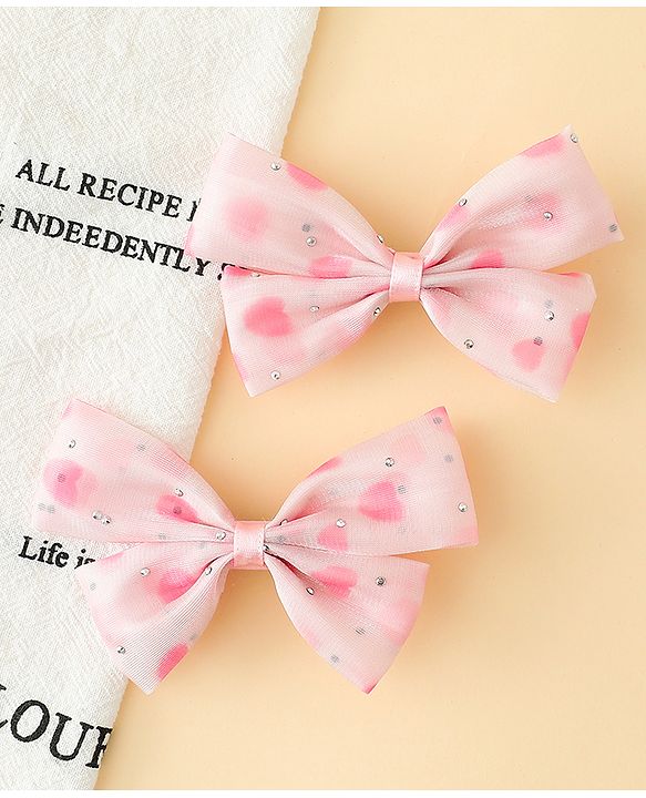 Babyhug Bow & Butterfly Clips Free Size Pack Of 2 -Yellow
