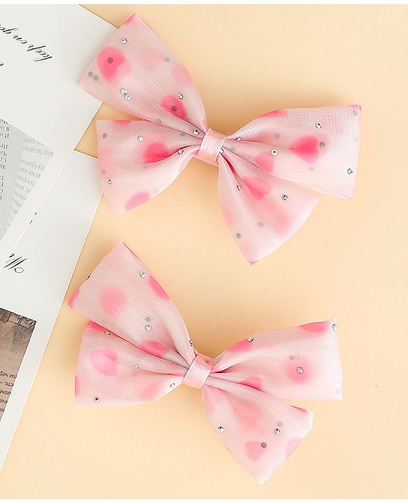 Babyhug Bow & Butterfly Clips Free Size Pack Of 2 -Yellow