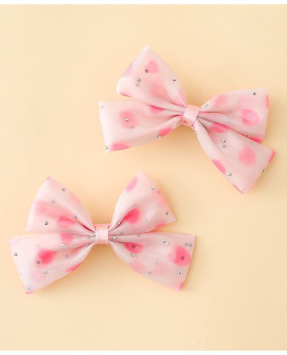Babyhug Bow & Butterfly Clips Free Size Pack Of 2 -Yellow