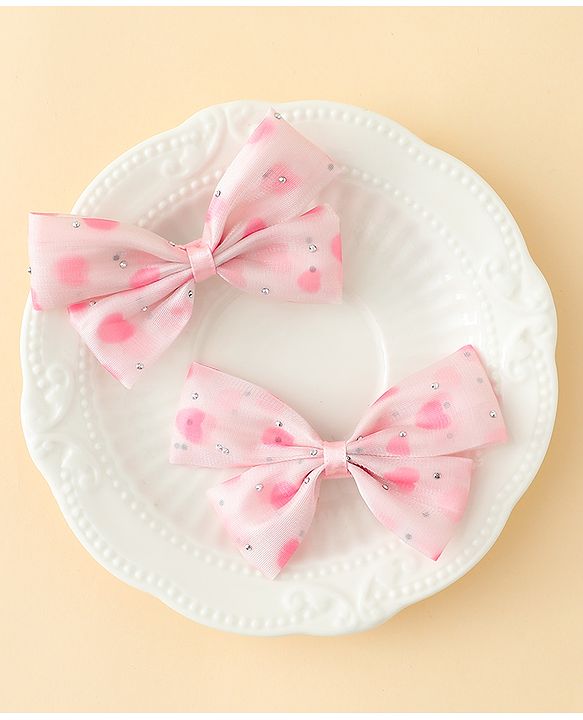 Babyhug Bow & Butterfly Clips Free Size Pack Of 2 -Yellow