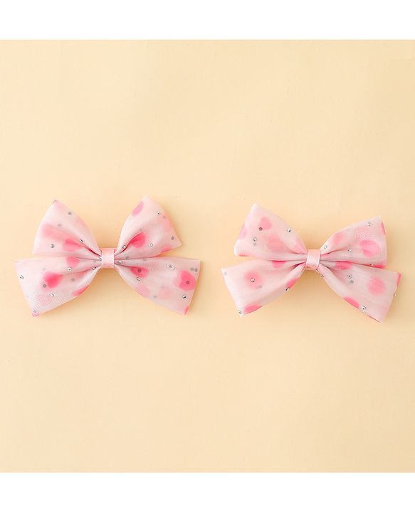 Babyhug Bow & Butterfly Clips Free Size Pack Of 2 -Yellow