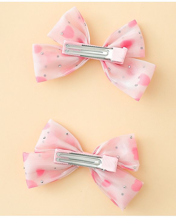 Babyhug Bow & Butterfly Clips Free Size Pack Of 2 -Yellow