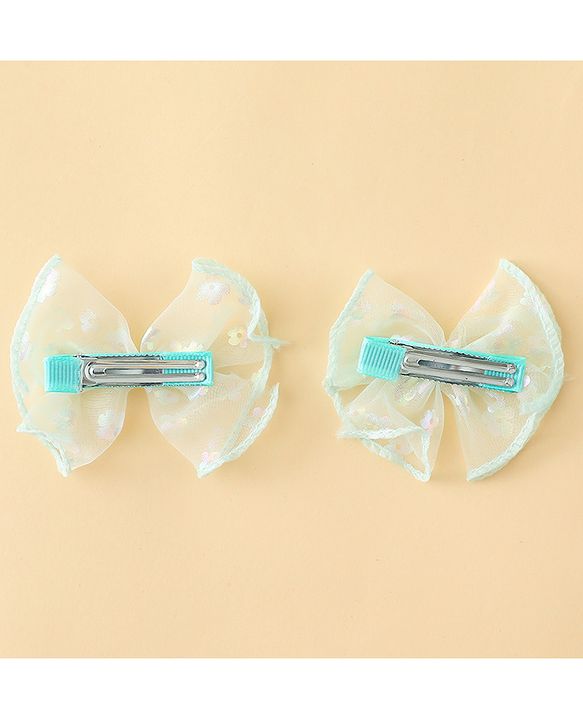 Babyhug Free Size Bow & Butterfly Clips With Butterfly & Floral Design Pack Of 2 - Fuchsia