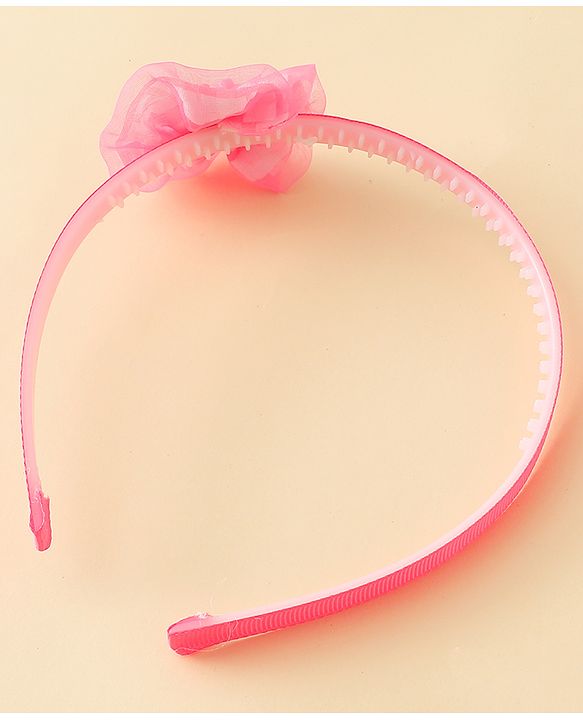 Babyhug Free Size Hair Band With Floral Applique - Pink