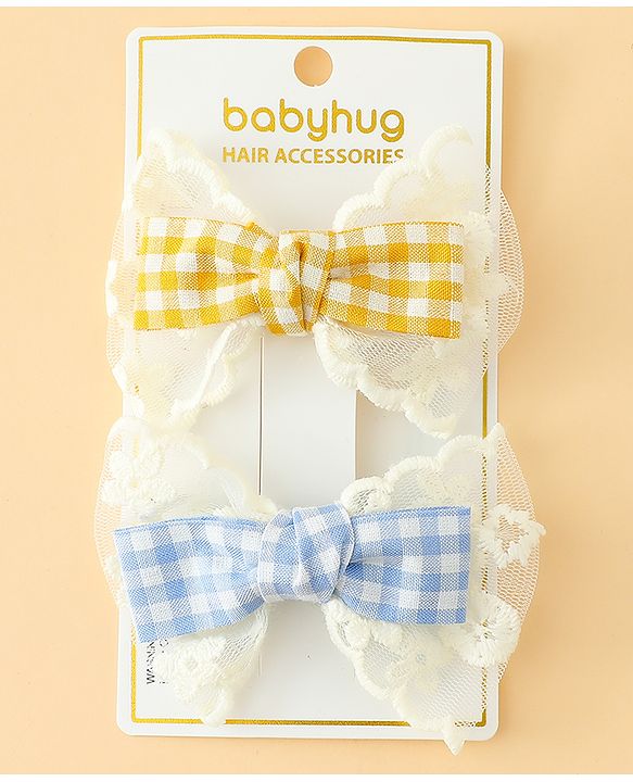 Babyhug Bow & Butterfly Clips Free Size Pack of 2 - Red & Black