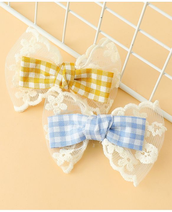Babyhug Bow & Butterfly Clips Free Size Pack of 2 - Red & Black