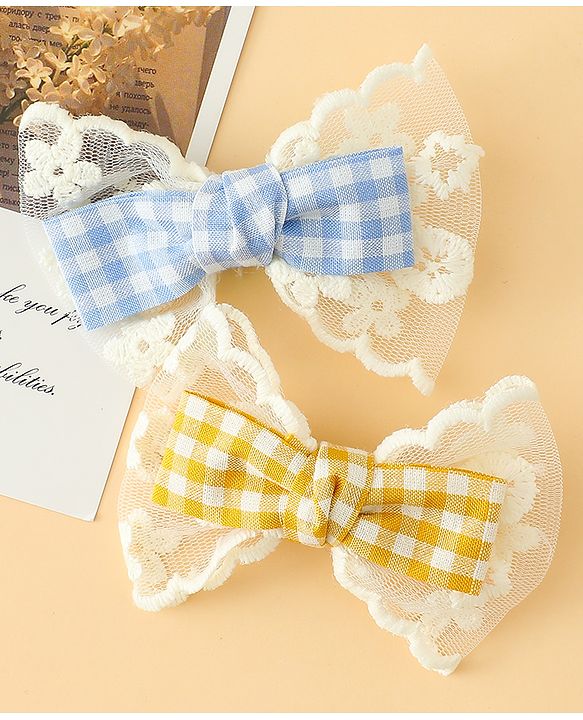 Babyhug Bow & Butterfly Clips Free Size Pack of 2 - Red & Black