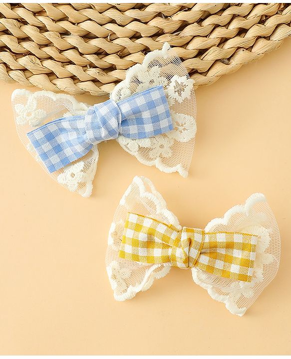 Babyhug Bow & Butterfly Clips Free Size Pack of 2 - Red & Black