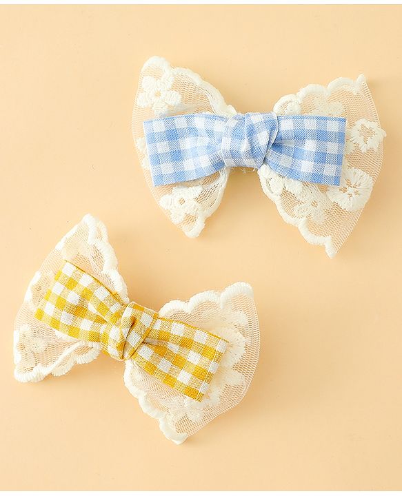 Babyhug Bow & Butterfly Clips Free Size Pack of 2 - Red & Black