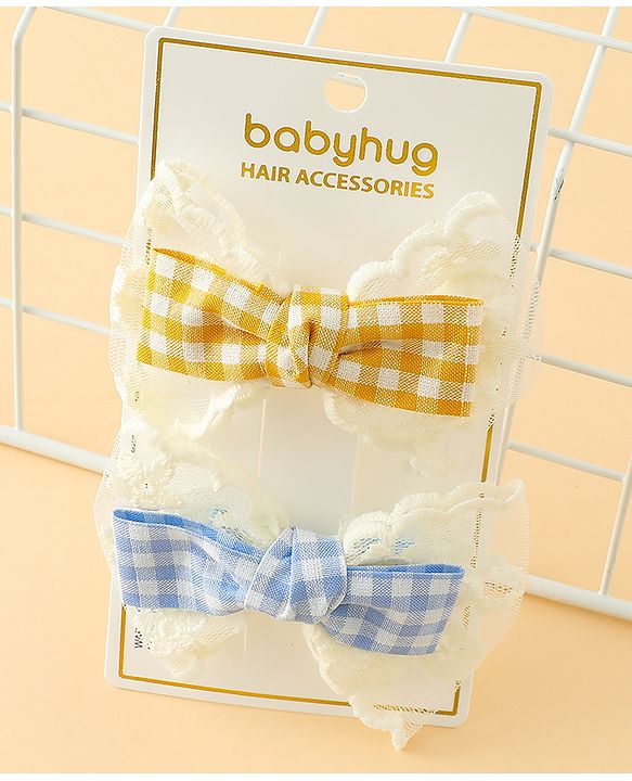 Babyhug Bow & Butterfly Clips Free Size Pack of 2 - Red & Black