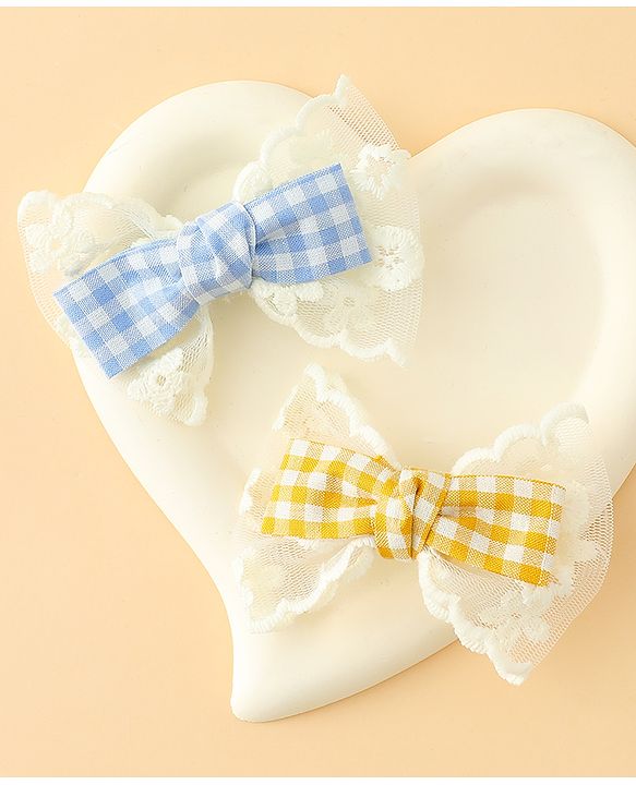 Babyhug Bow & Butterfly Clips Free Size Pack of 2 - Red & Black