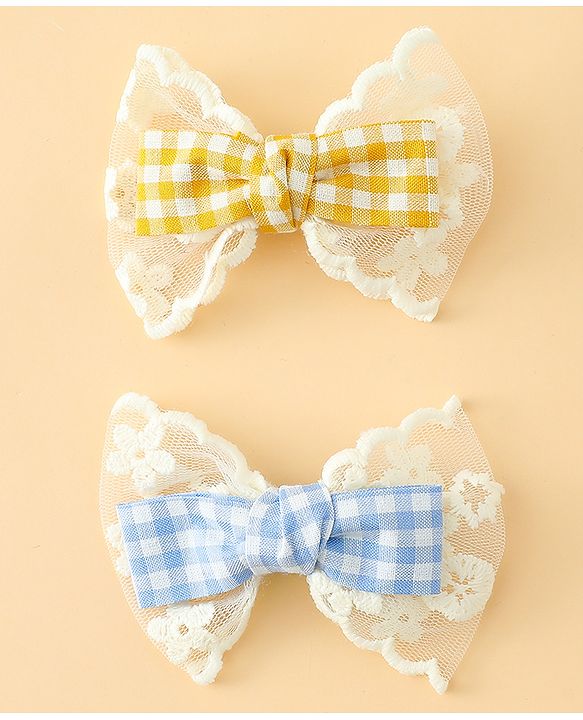 Babyhug Bow & Butterfly Clips Free Size Pack of 2 - Red & Black