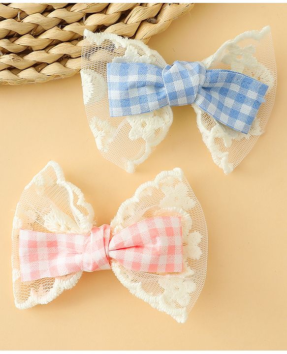Babyhug Bow & Butterfly Clips Free Size Pack of 2 - Red & Black