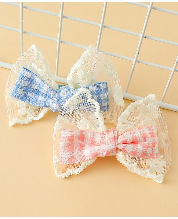 Babyhug Bow & Butterfly Clips Free Size Pack of 2 - Red & Black