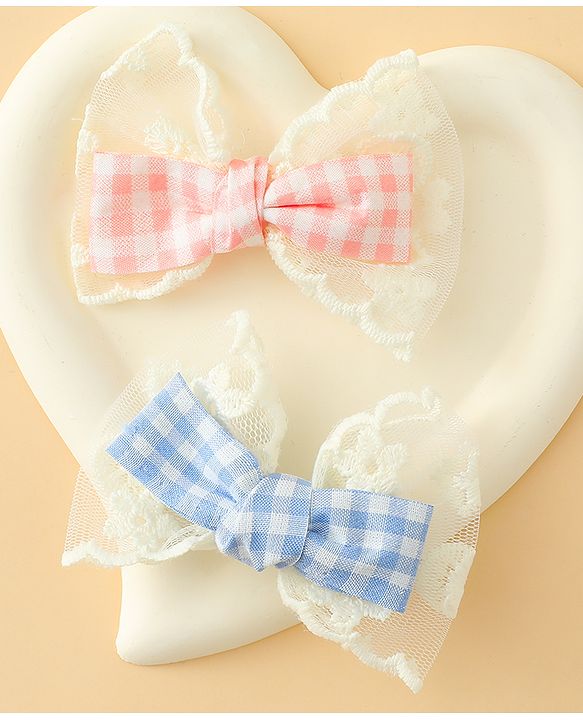 Babyhug Bow & Butterfly Clips Free Size Pack of 2 - Red & Black