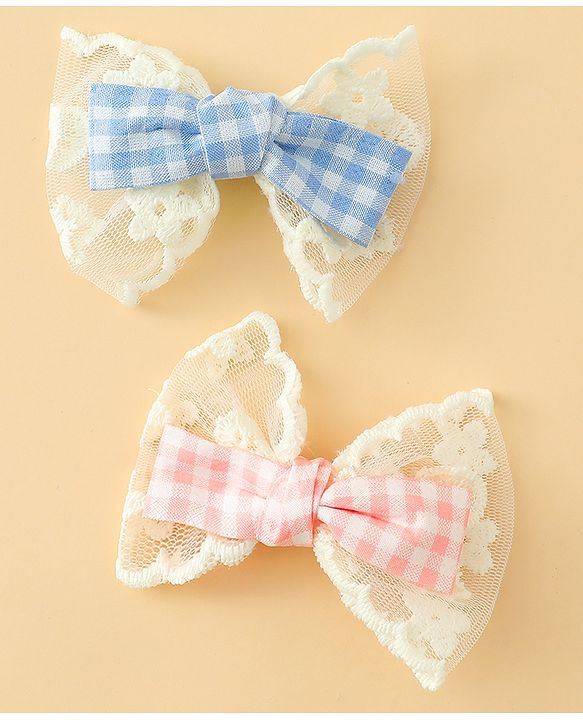 Babyhug Bow & Butterfly Clips Free Size Pack of 2 - Red & Black