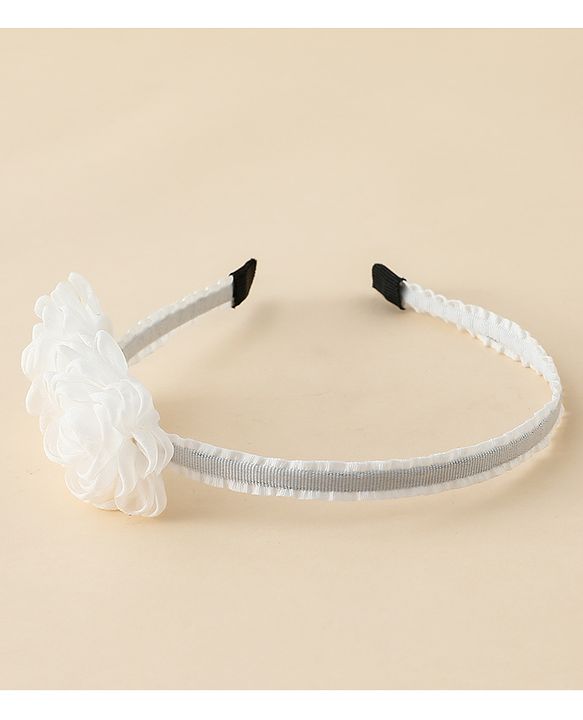 Babyhug Hair Bands With Floral Applique - Black