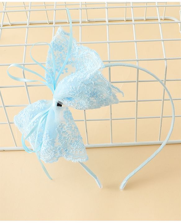 Babyhug Hair Band With Bow Applique - Beige