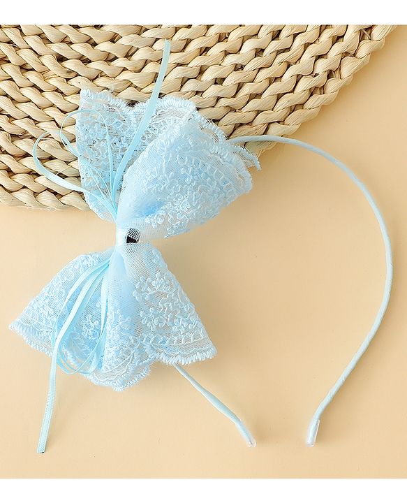 Babyhug Hair Band With Bow Applique - Beige