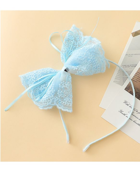 Babyhug Hair Band With Bow Applique - Beige