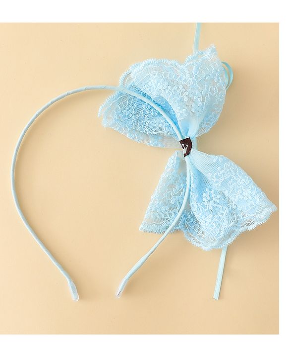 Babyhug Hair Band With Bow Applique - Beige