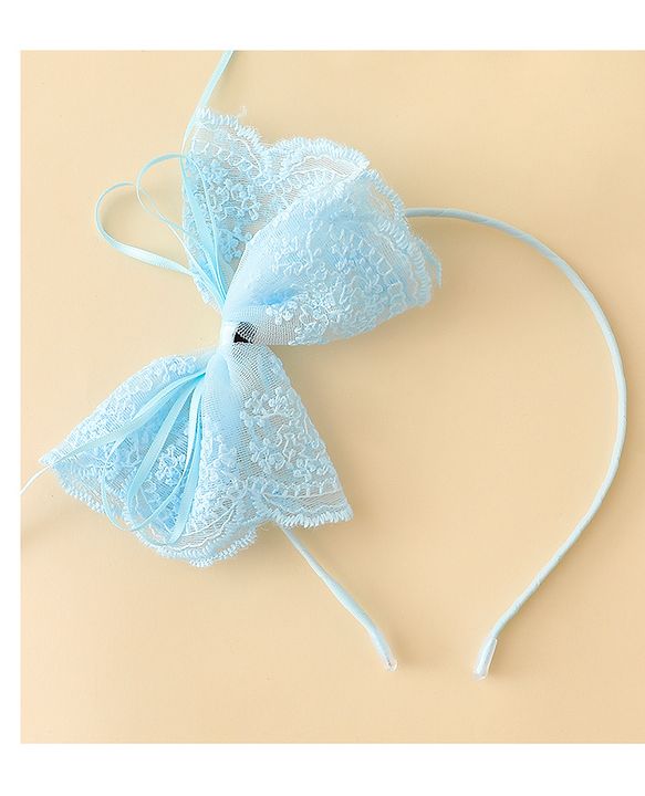 Babyhug Hair Band With Bow Applique - Beige