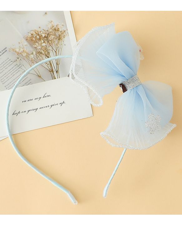Babyhug Hair Band With Bow Applique - Purple