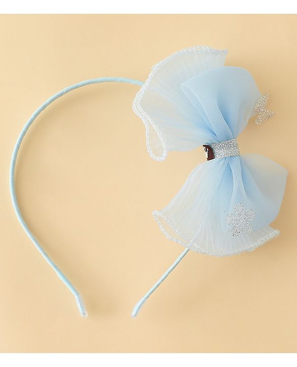 Babyhug Hair Band With Bow Applique - Purple