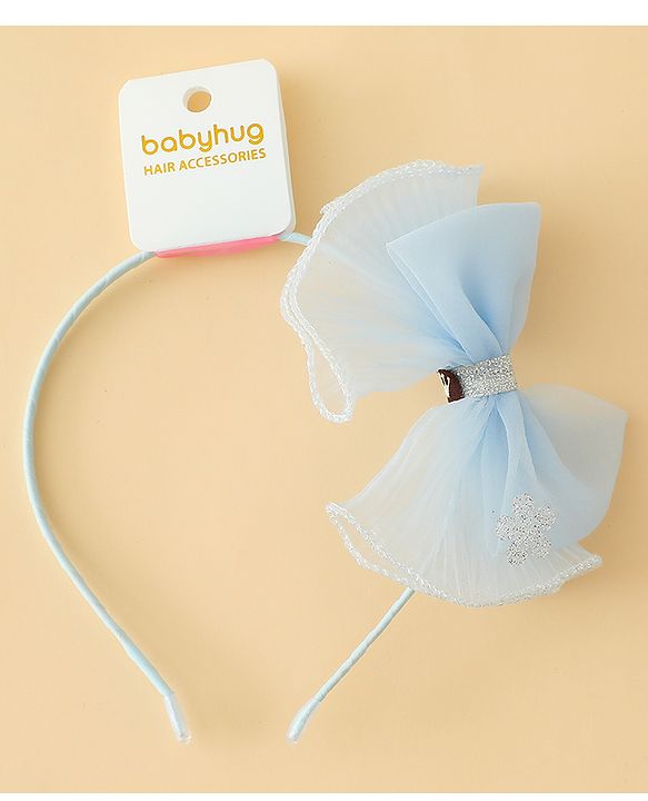 Babyhug Hair Band With Bow Applique - Purple