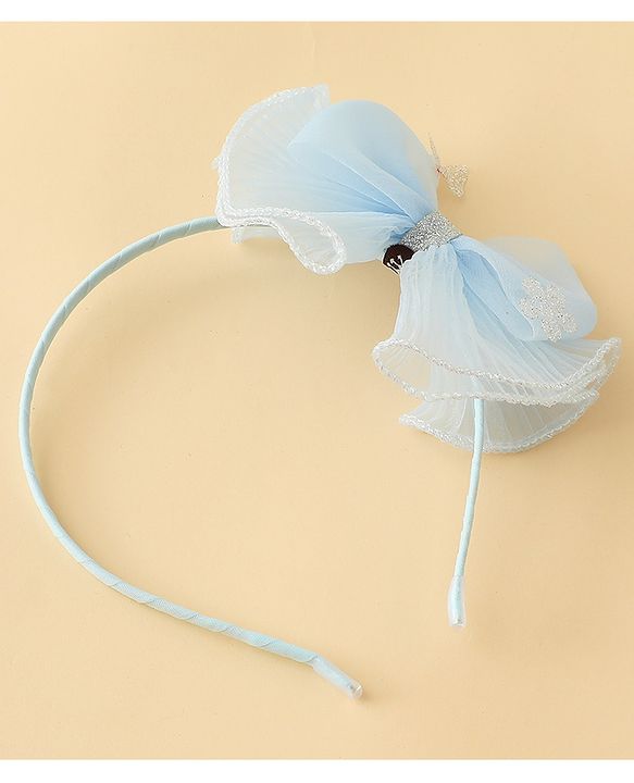 Babyhug Hair Band With Bow Applique - Purple