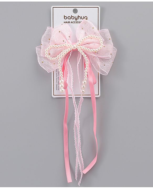 Babyhug Free Size Bow & Butterfly Clips - Green