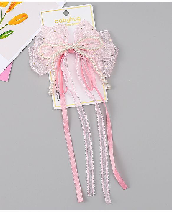 Babyhug Free Size Bow & Butterfly Clips - Green