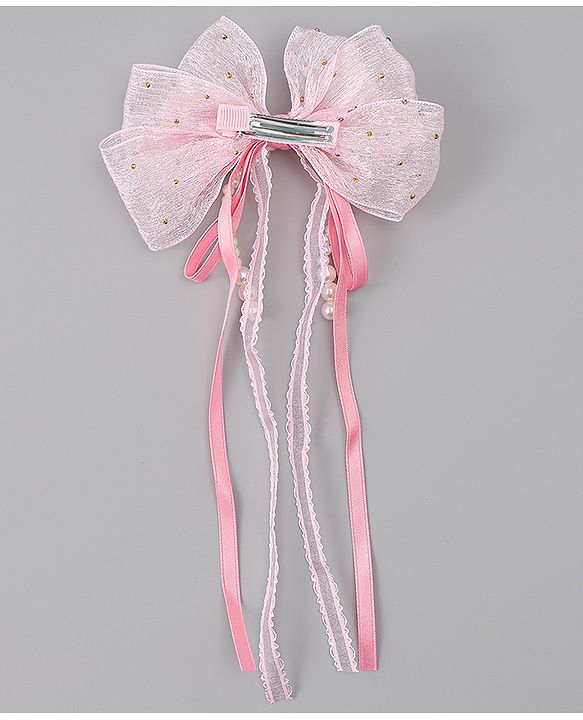 Babyhug Free Size Bow & Butterfly Clips - Green