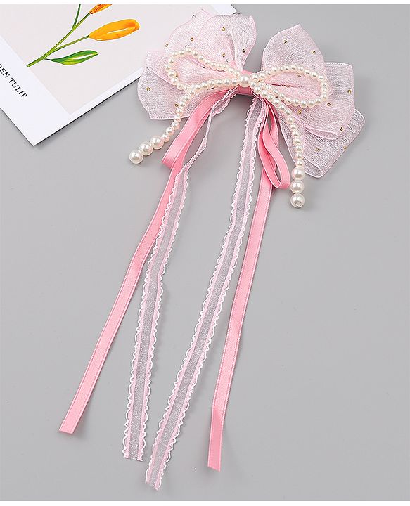 Babyhug Free Size Bow & Butterfly Clips - Green
