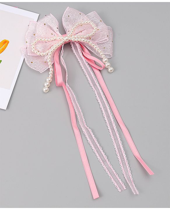 Babyhug Free Size Bow & Butterfly Clips - Green