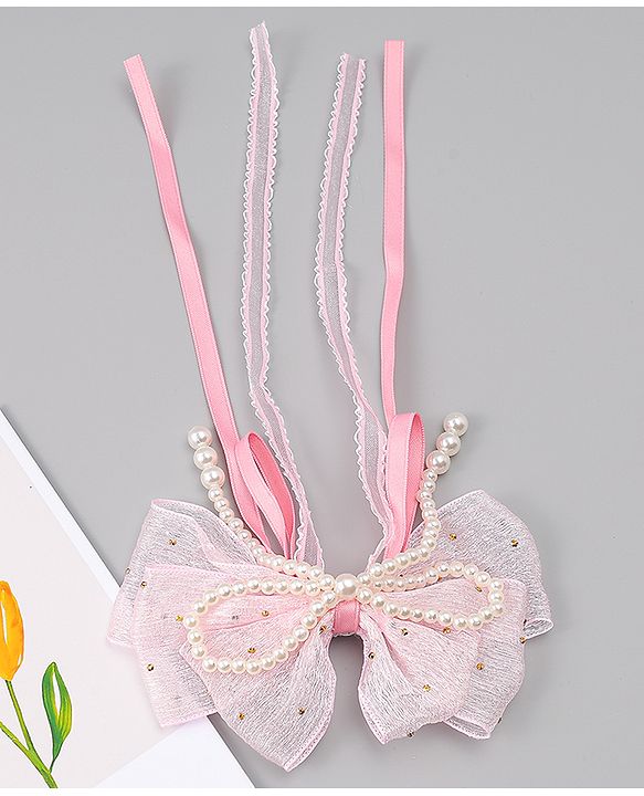 Babyhug Free Size Bow & Butterfly Clips - Green