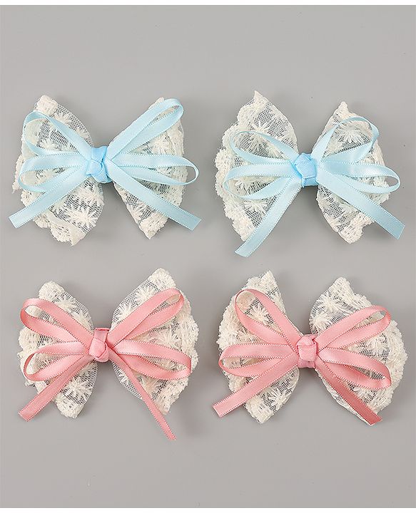 Babyhug Free Size Bow & Butterfly Clips Pack of 2 - Red