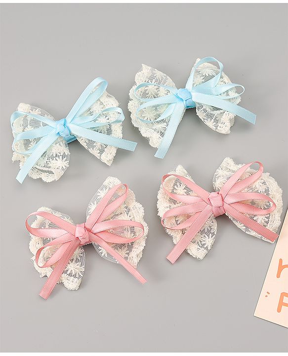 Babyhug Free Size Bow & Butterfly Clips Pack of 2 - Red