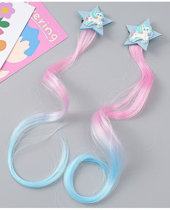 Babyhug Free Size Bow & Butterfly Clips Pack of 2 - Blue