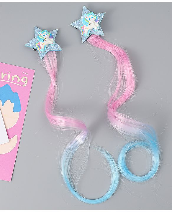 Babyhug Free Size Bow & Butterfly Clips Pack of 2 - Blue