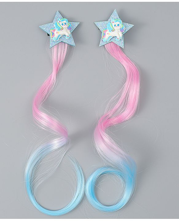 Babyhug Free Size Bow & Butterfly Clips Pack of 2 - Blue
