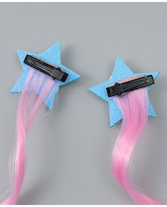 Babyhug Free Size Bow & Butterfly Clips Pack of 2 - Blue